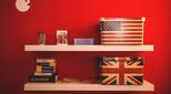Image of neat boxes with US and UK flags
