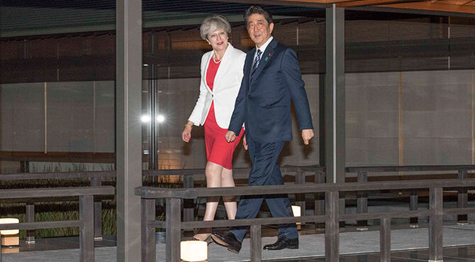 Theresa May and Japanese Prime Minister Shinzo Abe met again in Japan