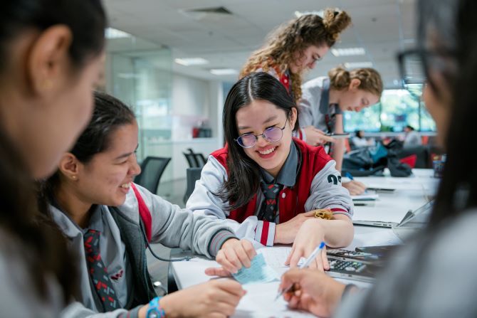 Image of XCL World Academy students in classroom