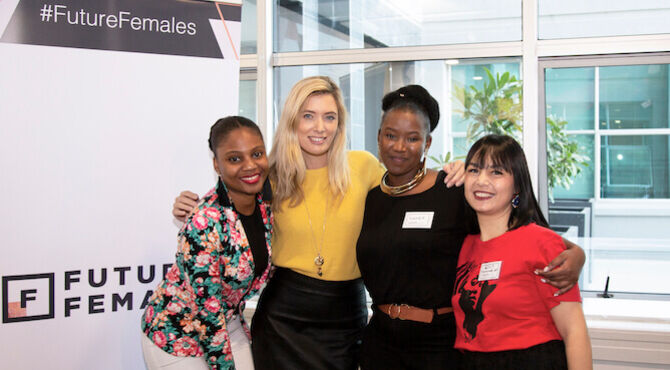 Image of women from Female First Business School graduating from UK-SA tech hub