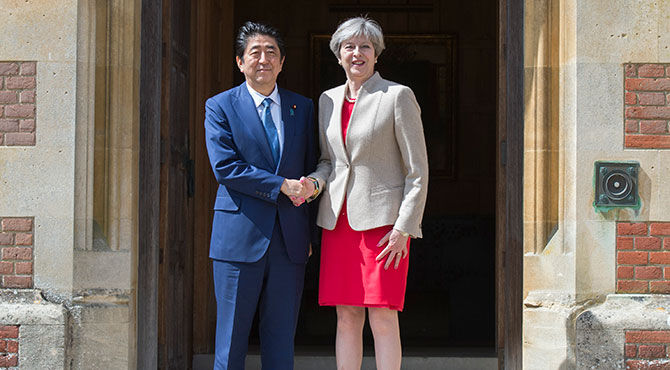 Theresa May and Japanese Prime Minister Shinzo Abe to meet again this year in Japan
