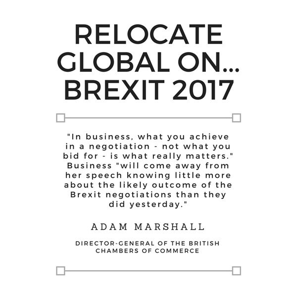 Adam Marshall, Director-general of the British Chambers of Commerce, on Prime Minister Theresa May's Brexit speech
