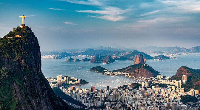 Aerial shot of Rio de Janeiro