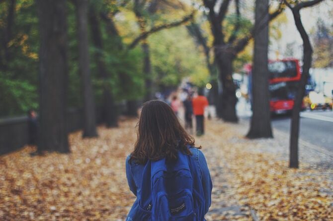 Image of child walking to school