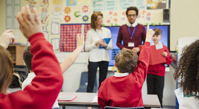 Children in a classroom