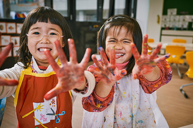 Children at the Bavarian International School