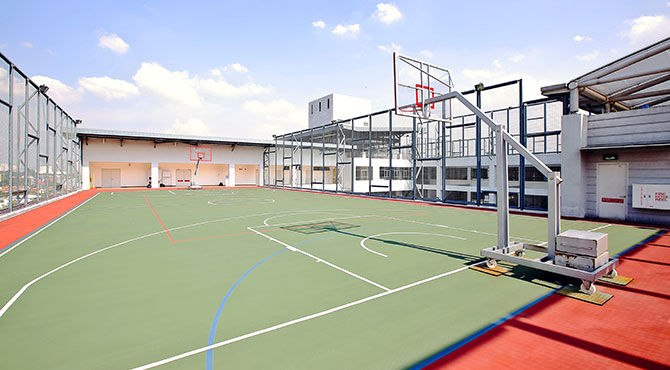 The British International School of Kuala Lumpur basketball court