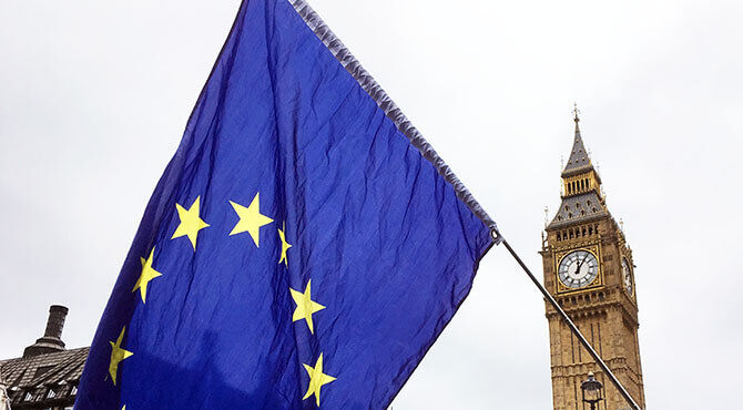 Brexit european union flag house of commons