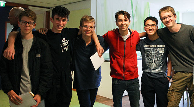 Students at the British School in the Netherlands celebrate their GCSE results