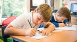 A young male student at the British School in the Netherlands