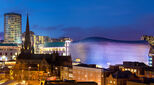 Birmingham skyline at night