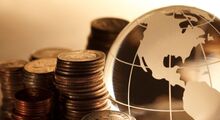 globe-coins-stock-image