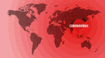 Map of the world illustrating the spread of the coronavirus
