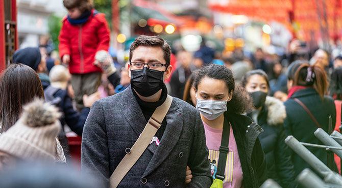 People in face masks