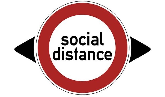 Social distance sign