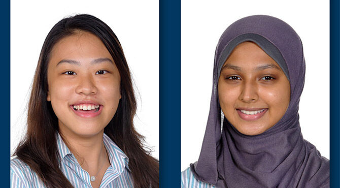 Aini and Fathima DCIS IBDP Students and Student Ambassadors