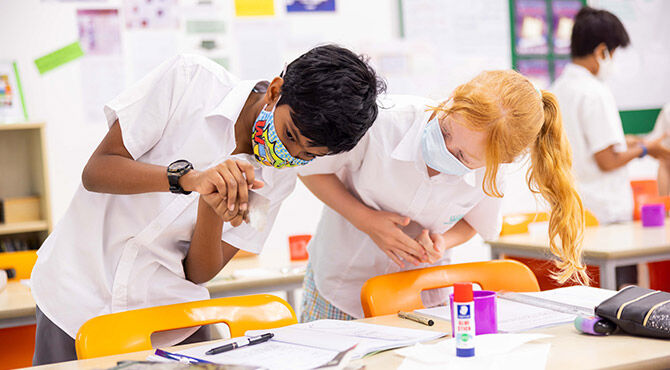 Dover Court International School students in classroom