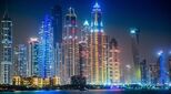 Dubai skyline at night