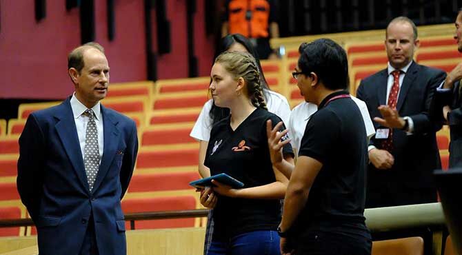 Earl of Wessex inspires students in visit to Brunei School