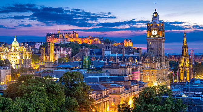 Edinburgh Scotland skyline