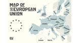 Map of the European Union 2017 before the UK leaves as a result of the Brexit referendum