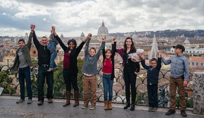 Happy family group