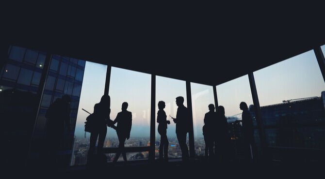 Board room in shadow