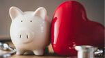 Image of piggy bank and heart