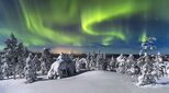 A photo of the Aurora Borealis illustrating the Relocate Global weekly roundup, which features information on Finland