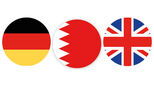 Flag of Germany, Bahrain and Great Britain illustrate an article about the HSBC Expat Survey 2019