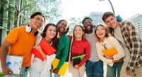 group-happy-students-stock-image
