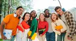 group-happy-students-stock-image