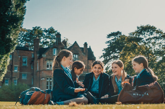 Headington school girls outside