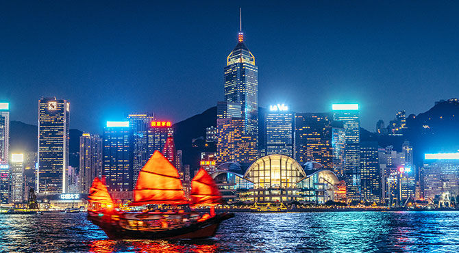 Hong Kong cityscape at night