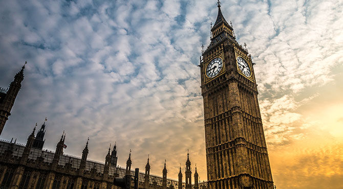 Houses of Parliament at sunset