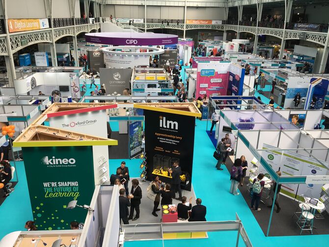 Image of CIPD L&D show exhibition floor 2017