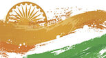 An illustration in the colours of the national flag of India