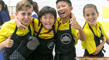 International School Ho Chi Minh City schoolchildren after baking