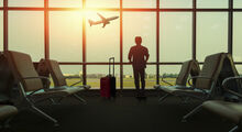 lone-person-airport-lounge-stock-image