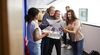 students-celebrate-results-stock-image