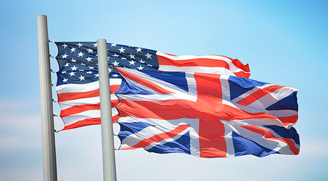USA and UK Flags