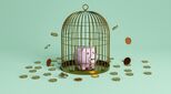 bird-cage-piggy-bank-stock-image