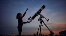 girl-telescope-stock-image