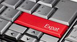 Keyboard with expat written on key