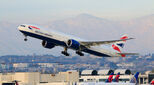 British Airways Boeing 777-300ER taking off at LAX Airport