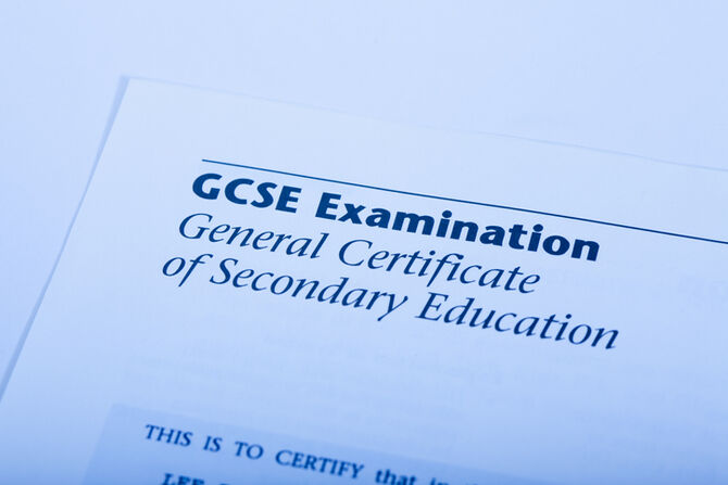 GCSE examination certificate