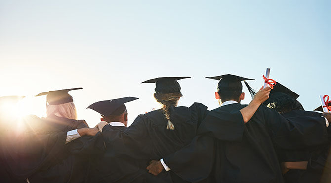 graduates celebrating