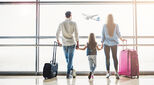 Relocating family at airport Chamness Worldwide