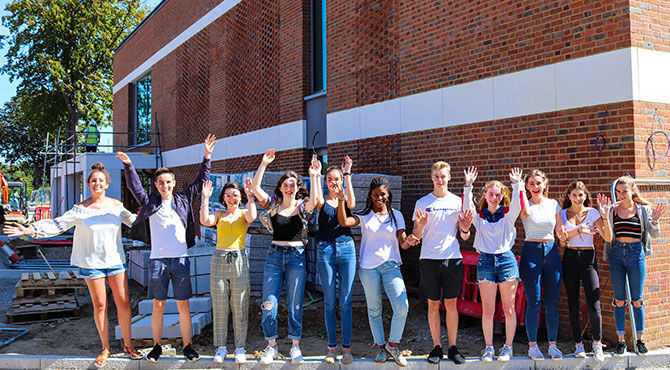 Students at Kent College celebrate their GCSE results