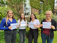 Students at King's Ely with GCSE results